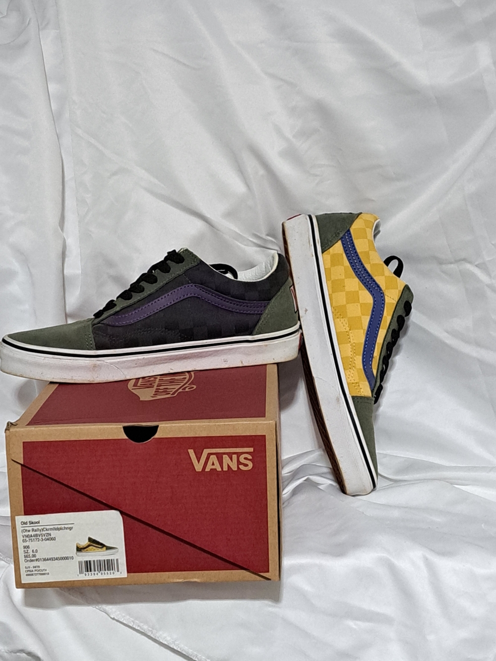 Vans Old Skool Sneakers - Olive, Black, Yellow, Purple